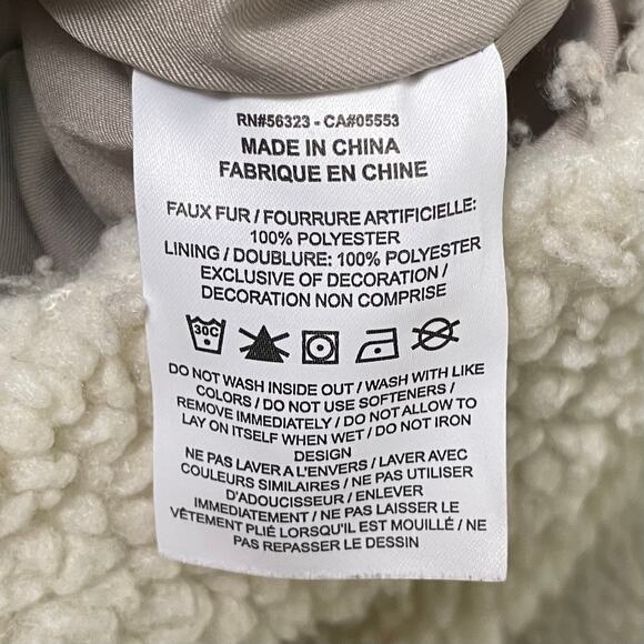 Nike Jacket Womens Small White Logo Sherpa Fleece Stand Collar Stay Warm CU66396 - Picture 12 of 13